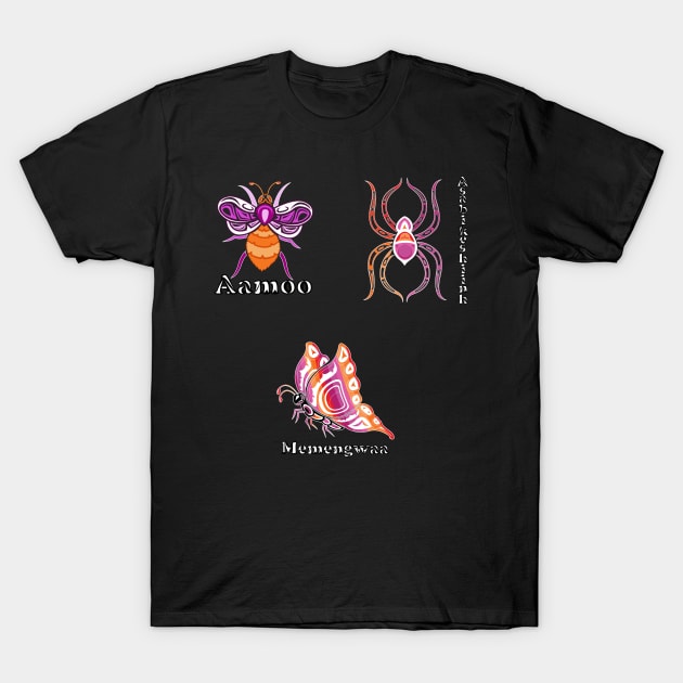 Lesbian Indigenous Buggies T-Shirt by KendraHowland.Art.Scroll